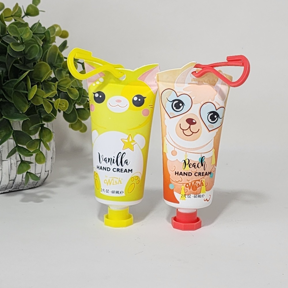 Cute Animal Hand Cream Set Moisturizing Peach & Vanilla 2 fl oz Truly Delicious